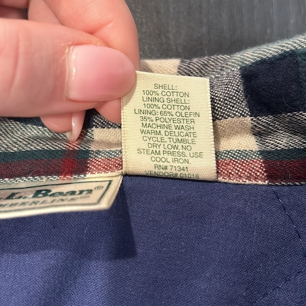 L.L. Bean Men's Heavyweight Thermal Insulated Plaid Flannel Shirt Jacket - XXL - Picture 5 of 5